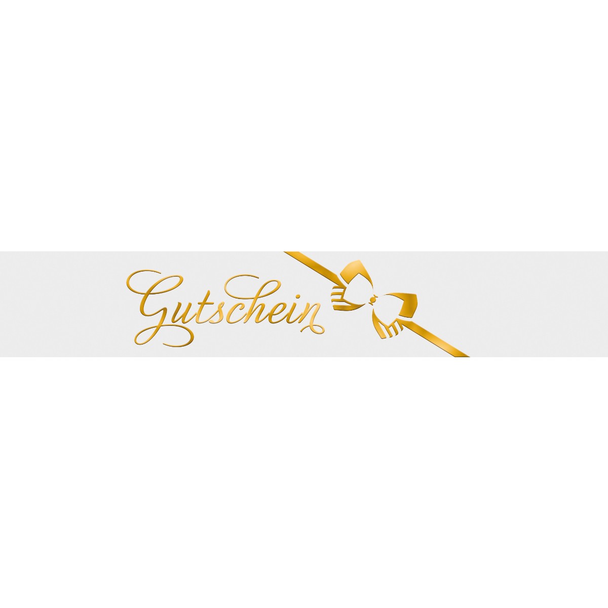 Banderolen "Gutschein" weiß/gold - Motiv 04