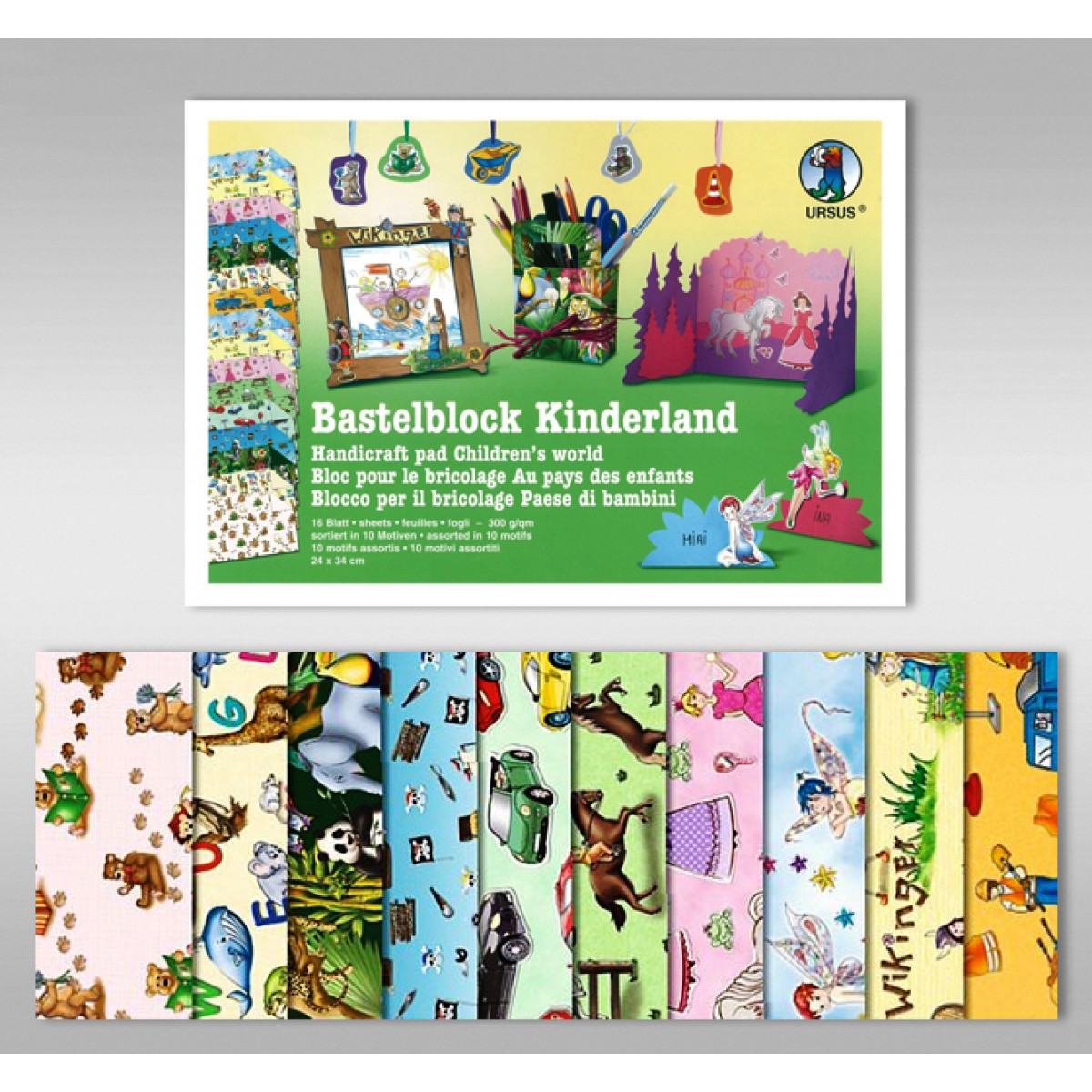 Bastelblock "Kinderland" 24 x 34 cm - 16 Blatt