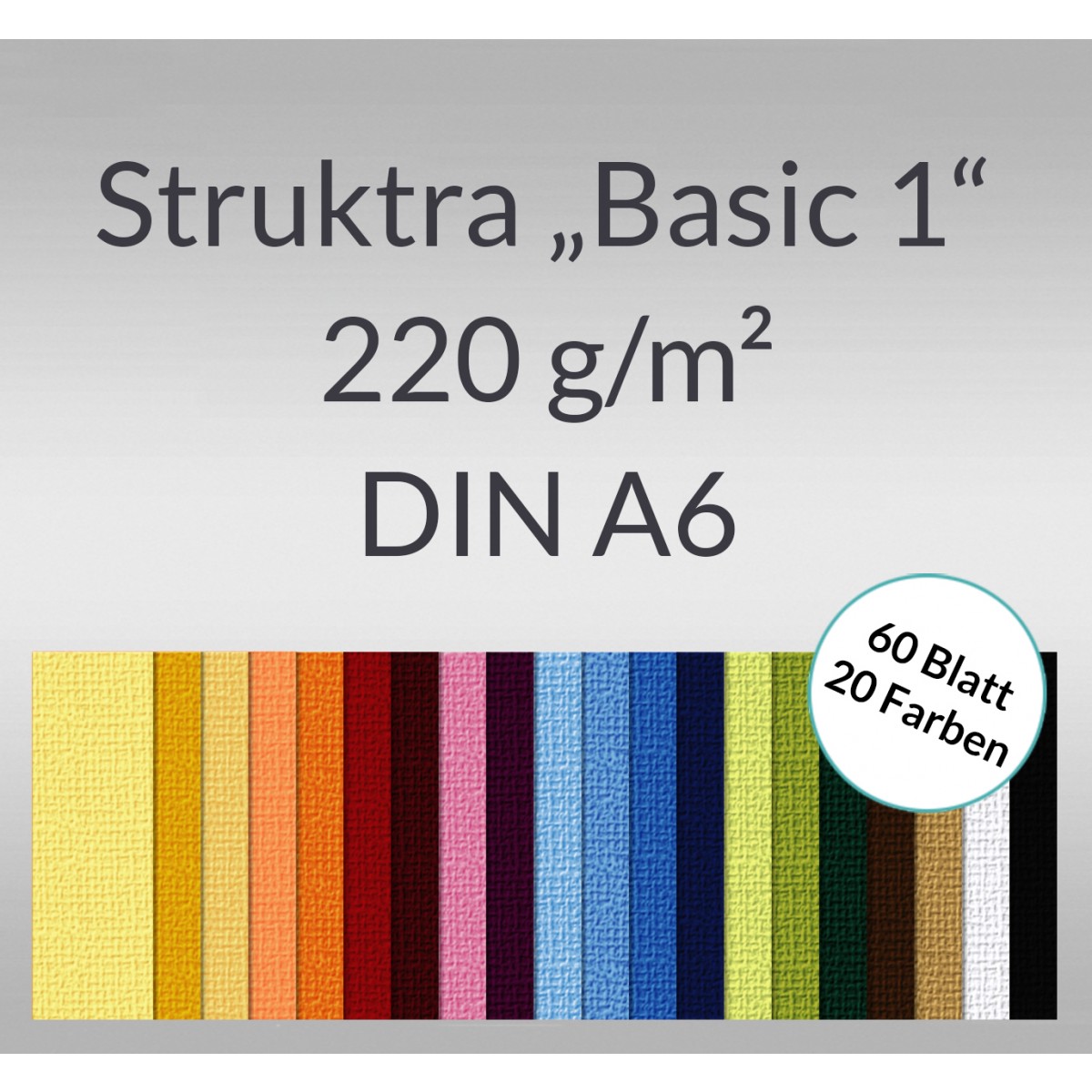 Bastelblock Struktura "Basic 1" DIN A6 - 60 Blatt