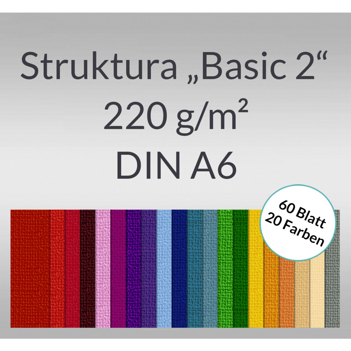 Bastelblock Struktura "Basic 2" DIN A6 - 60 Blatt