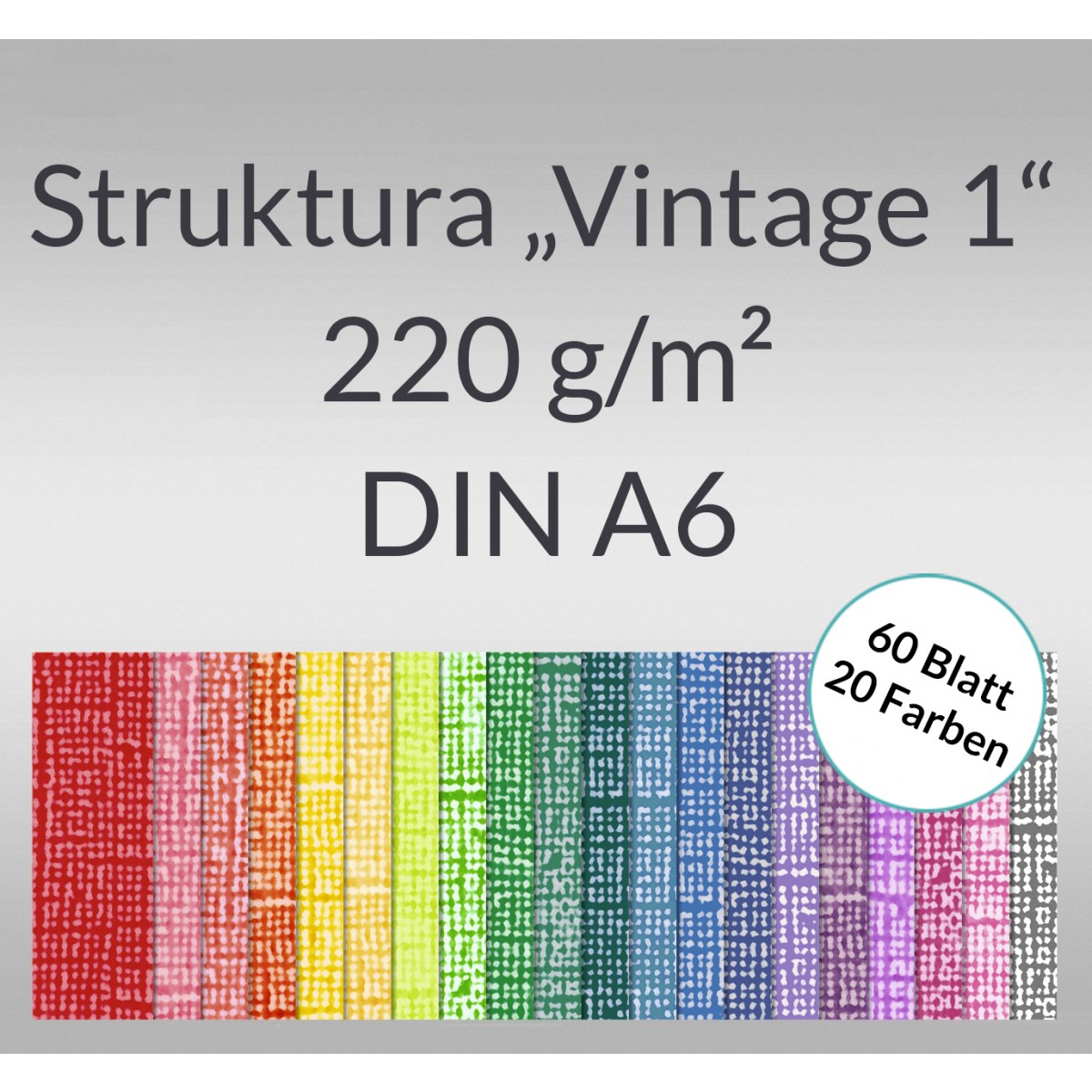 Bastelblock Struktura "Vintage 1" DIN A6 - 60 Blatt