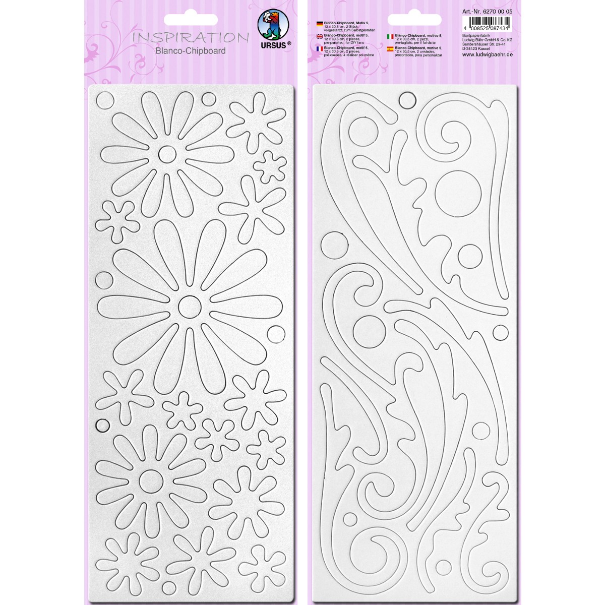 Blanko-Chipboard "Blumen"