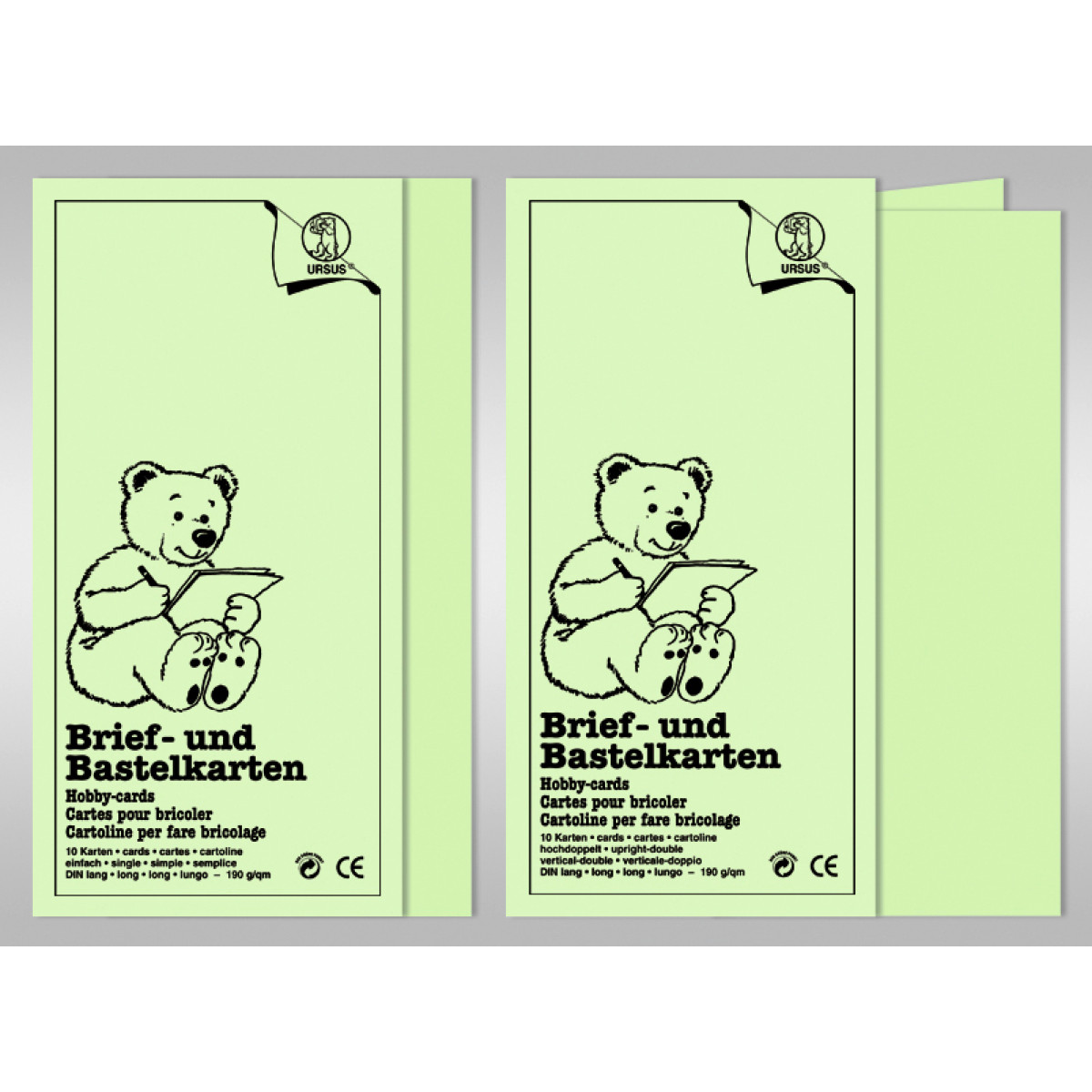 Brief- und Bastelkarten DIN A6 hochdoppelt - 10 Karten