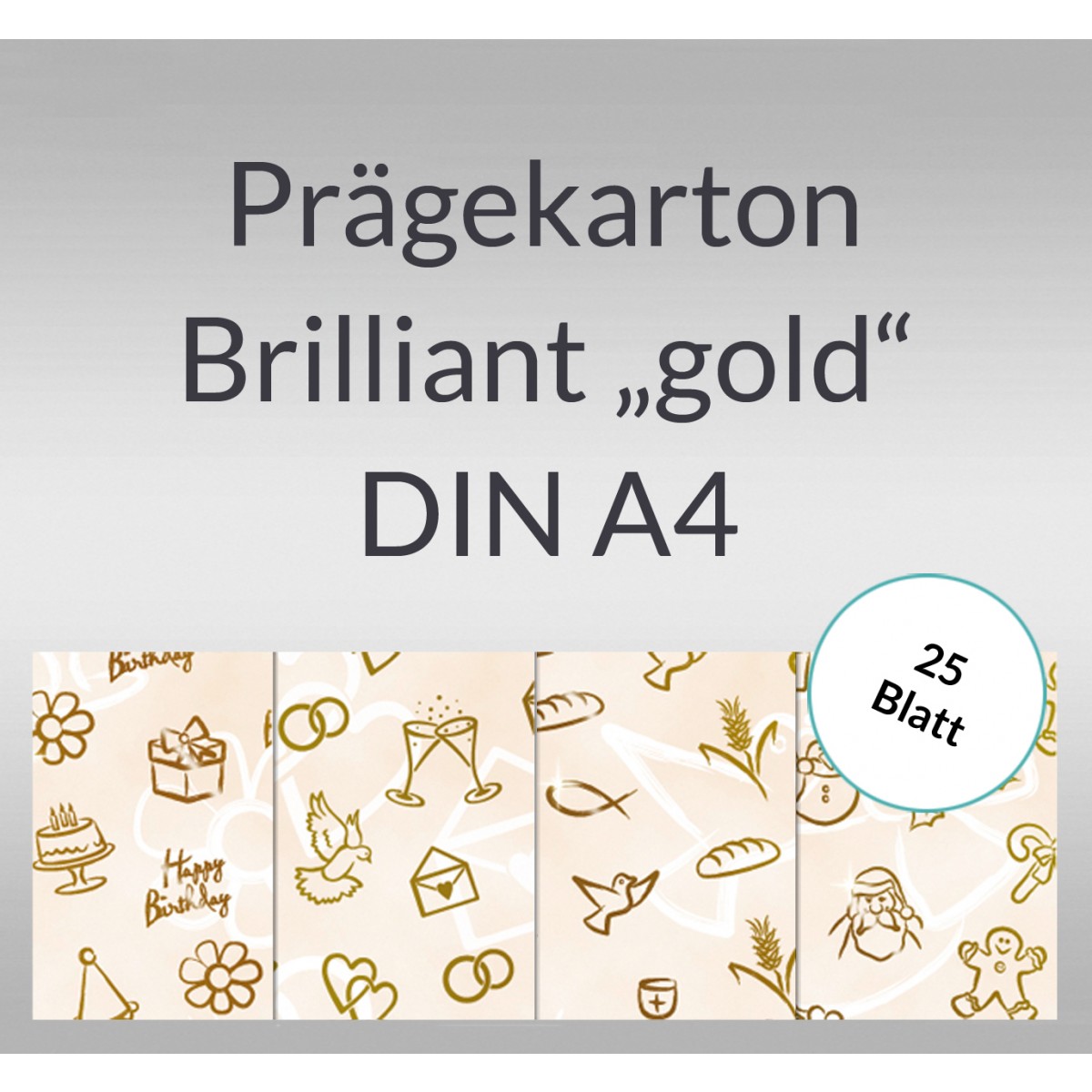 Brilliant "Gold" DIN A4 - 25 Blatt