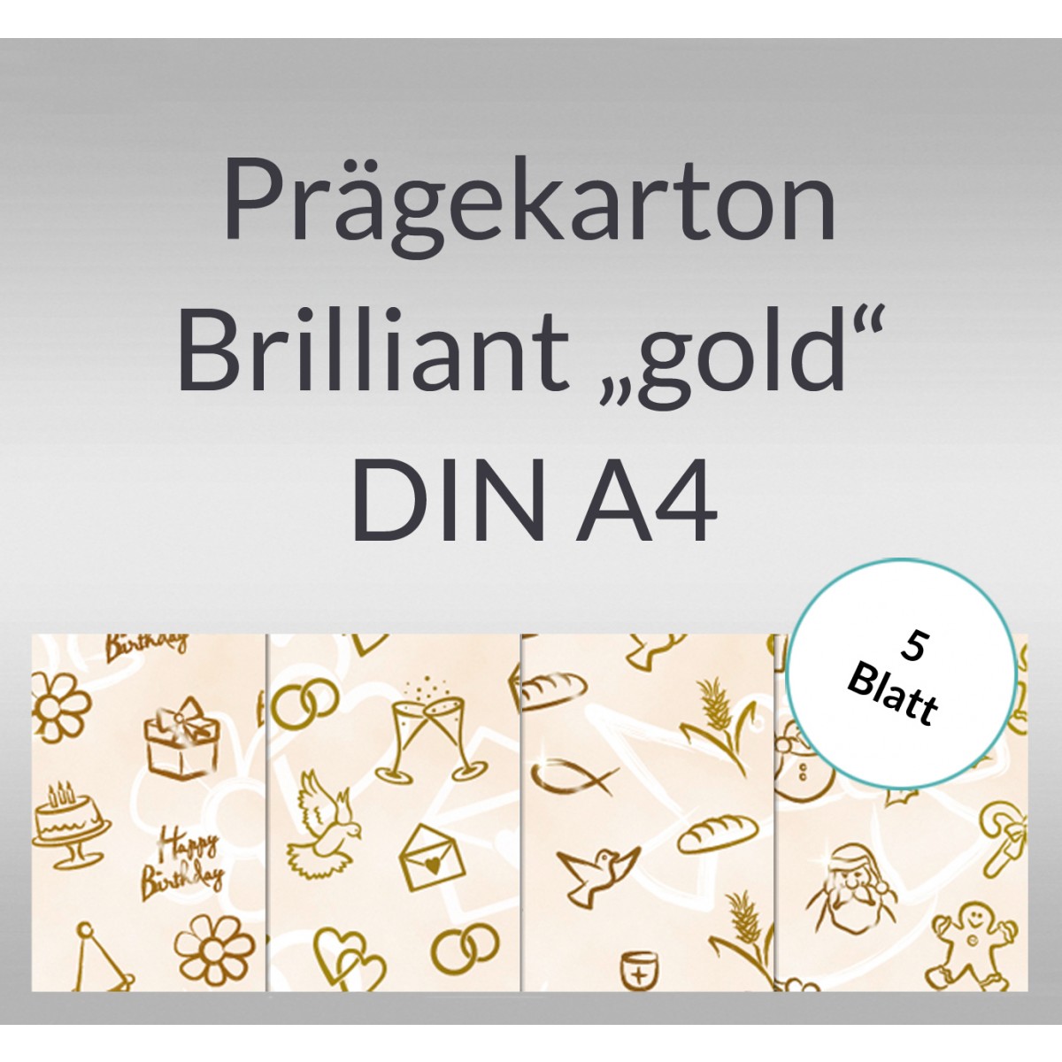 Brilliant "Gold" DIN A4 - 5 Blatt