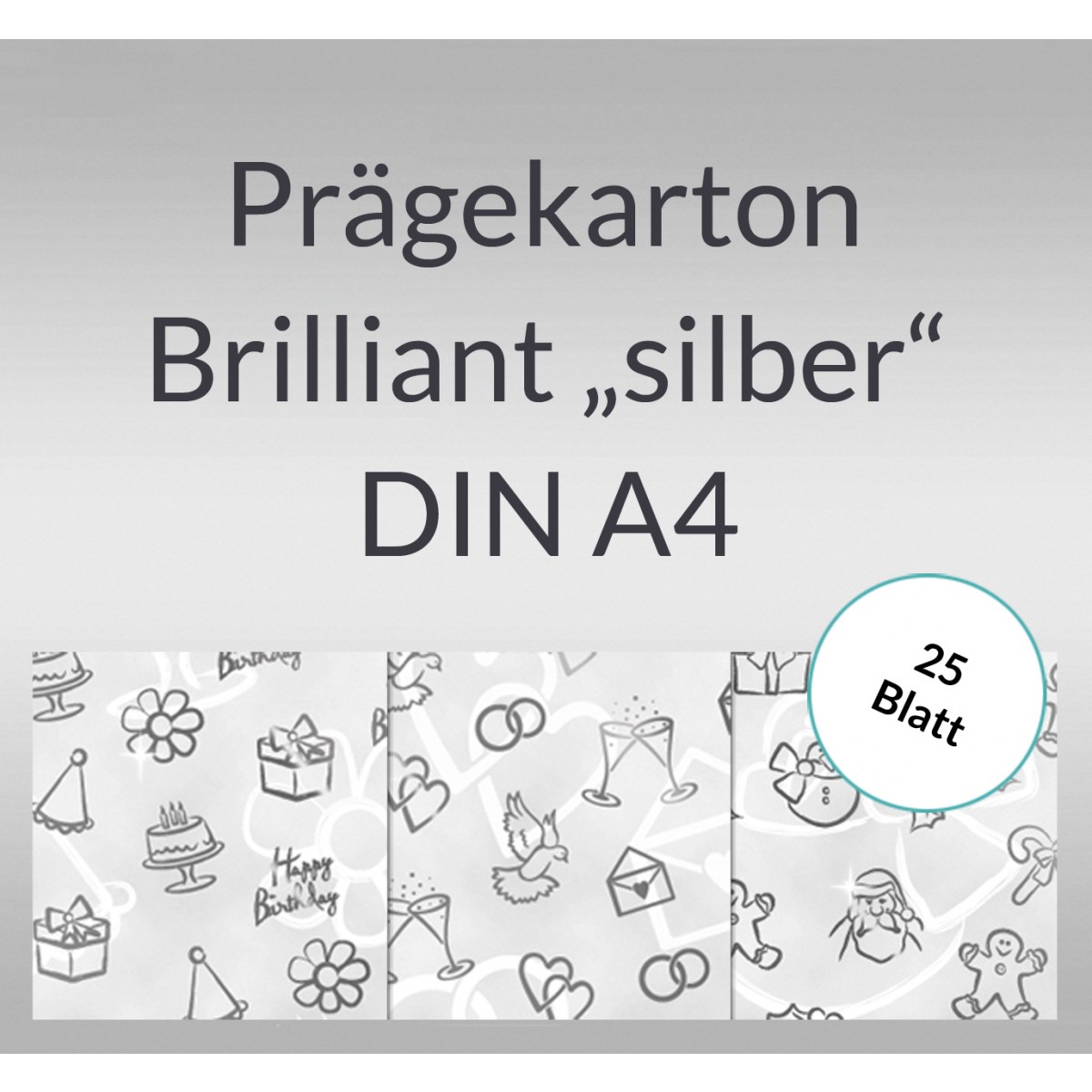 Brilliant "Silber" DIN A4 - 25 Blatt