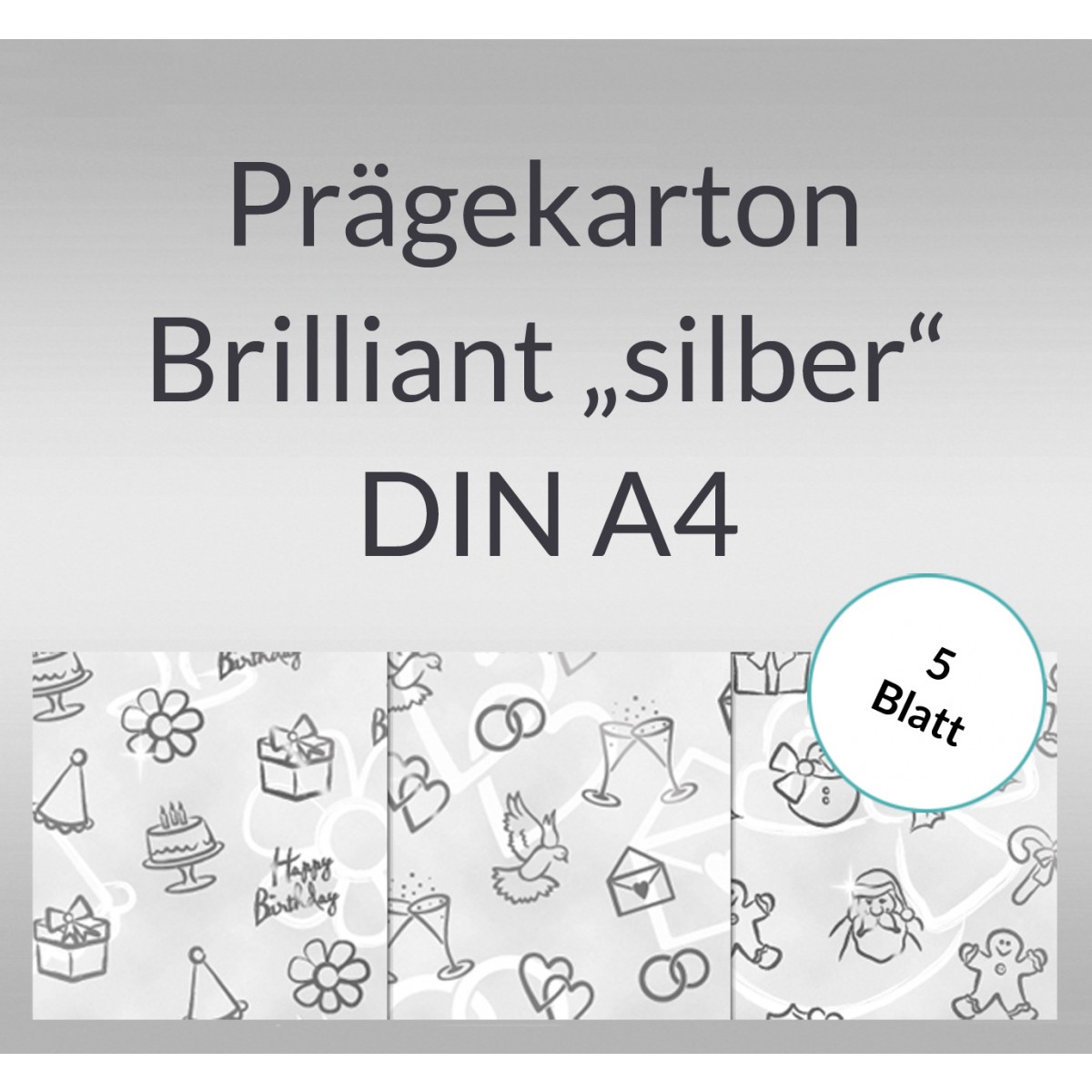 Brilliant "Silber" DIN A4 - 5 Blatt