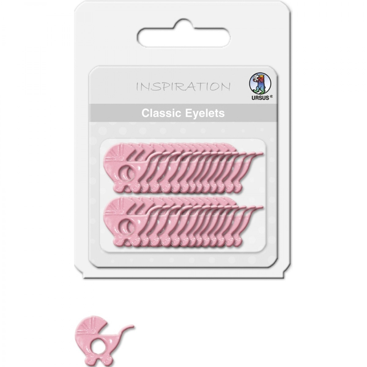 Classic Eyelets 2-4 mm 03 Kinderwagen rosa