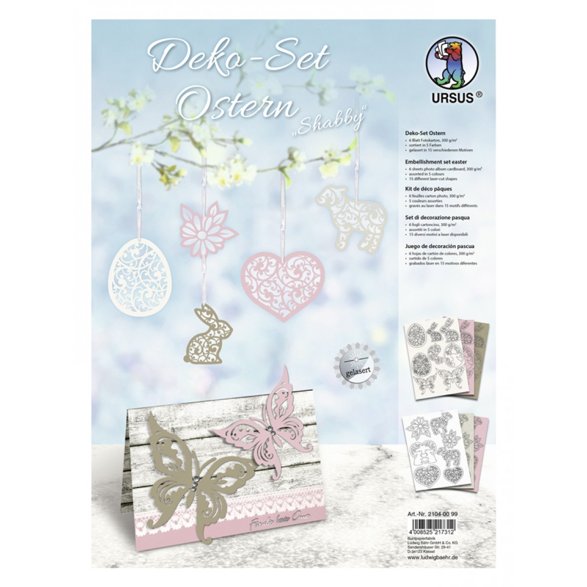 Deko Set Ostern "shabby"