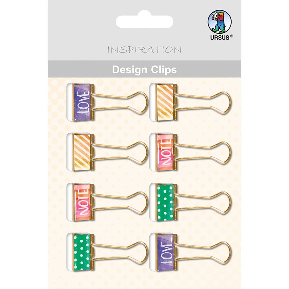 Design Clips - Love 2, 8 Stück sortiert