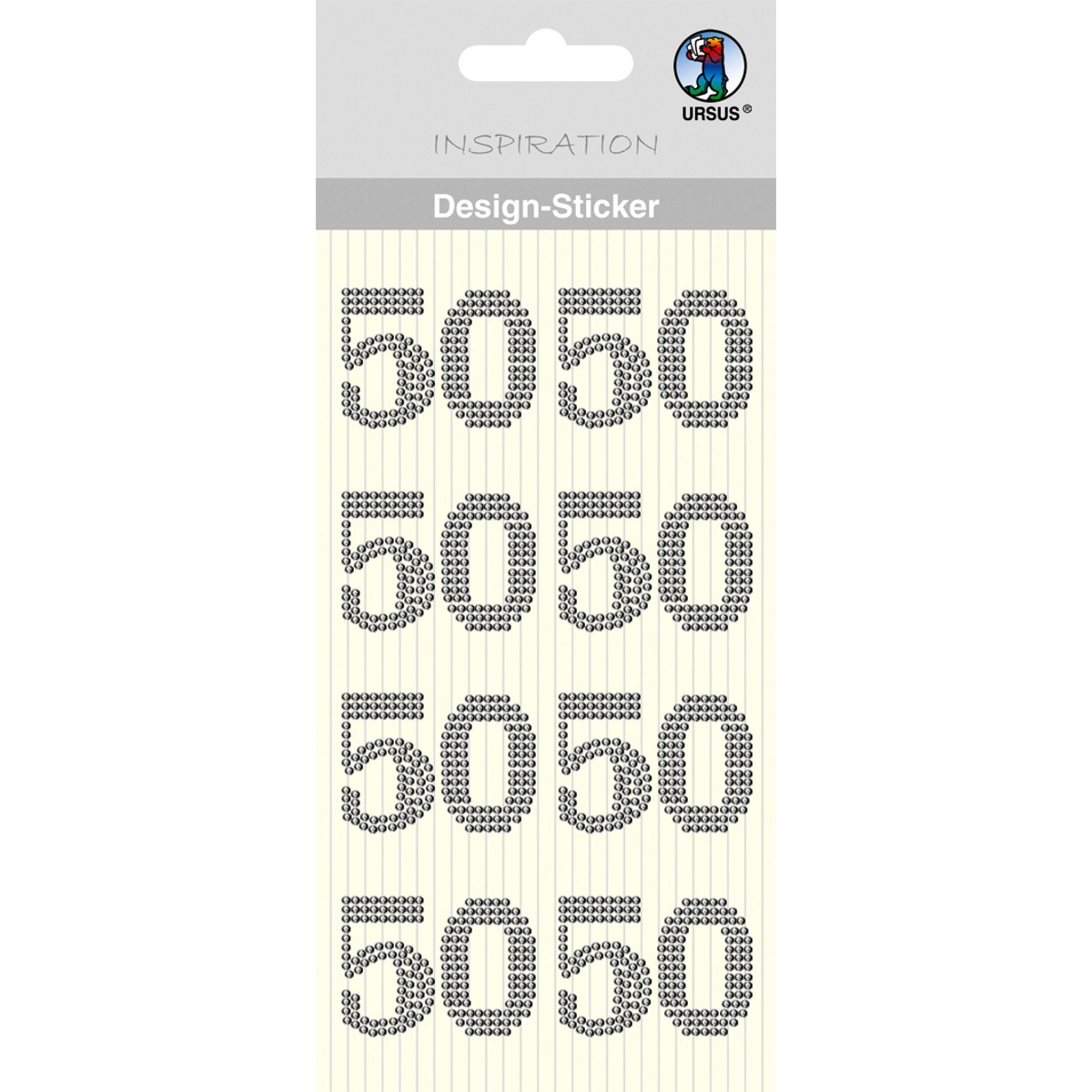 Design Sticker "50" silber