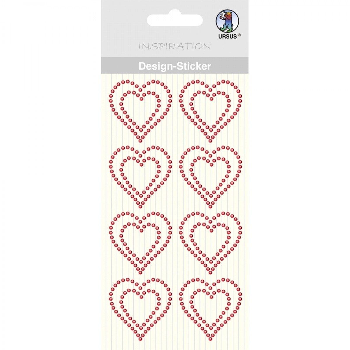 Design Sticker "Herzen" rot