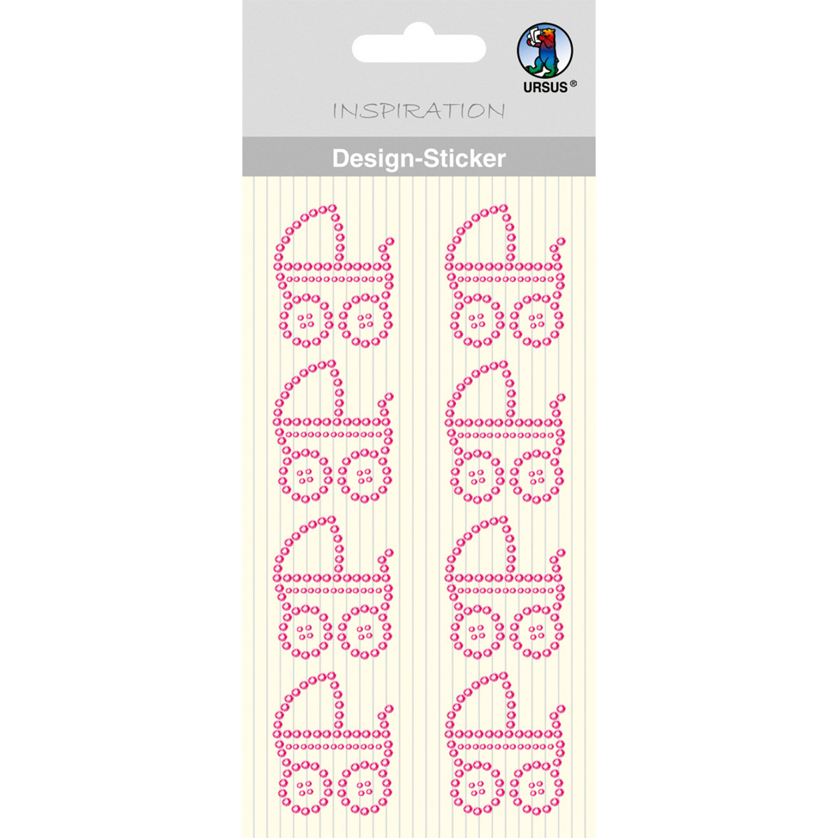 Design Sticker "Kinderwagen" rosa
