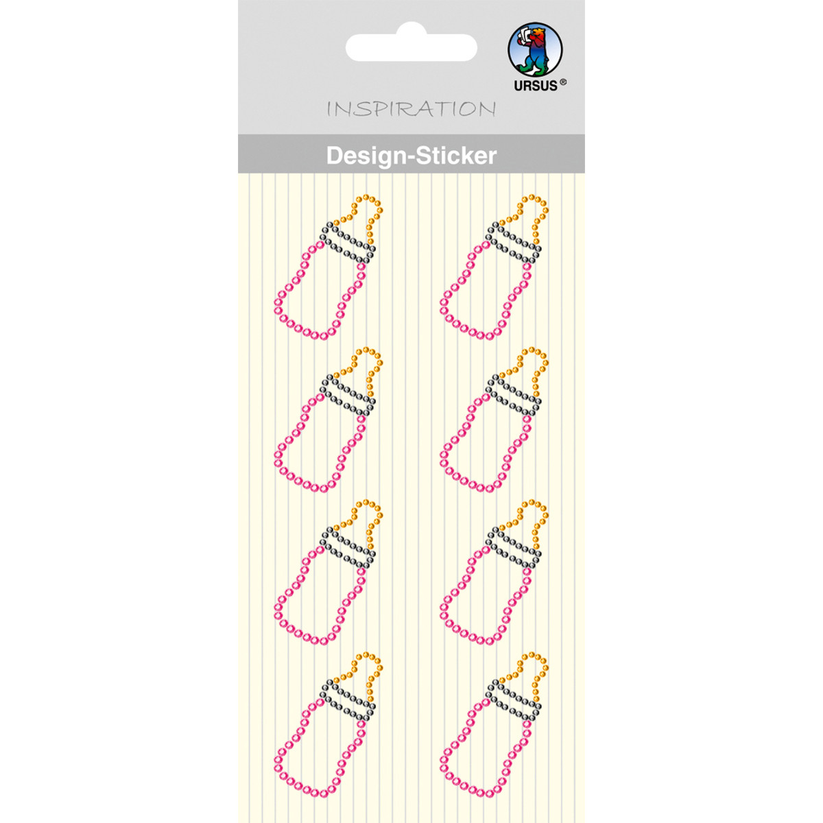 Design Sticker "Nuckelflasche" rosa