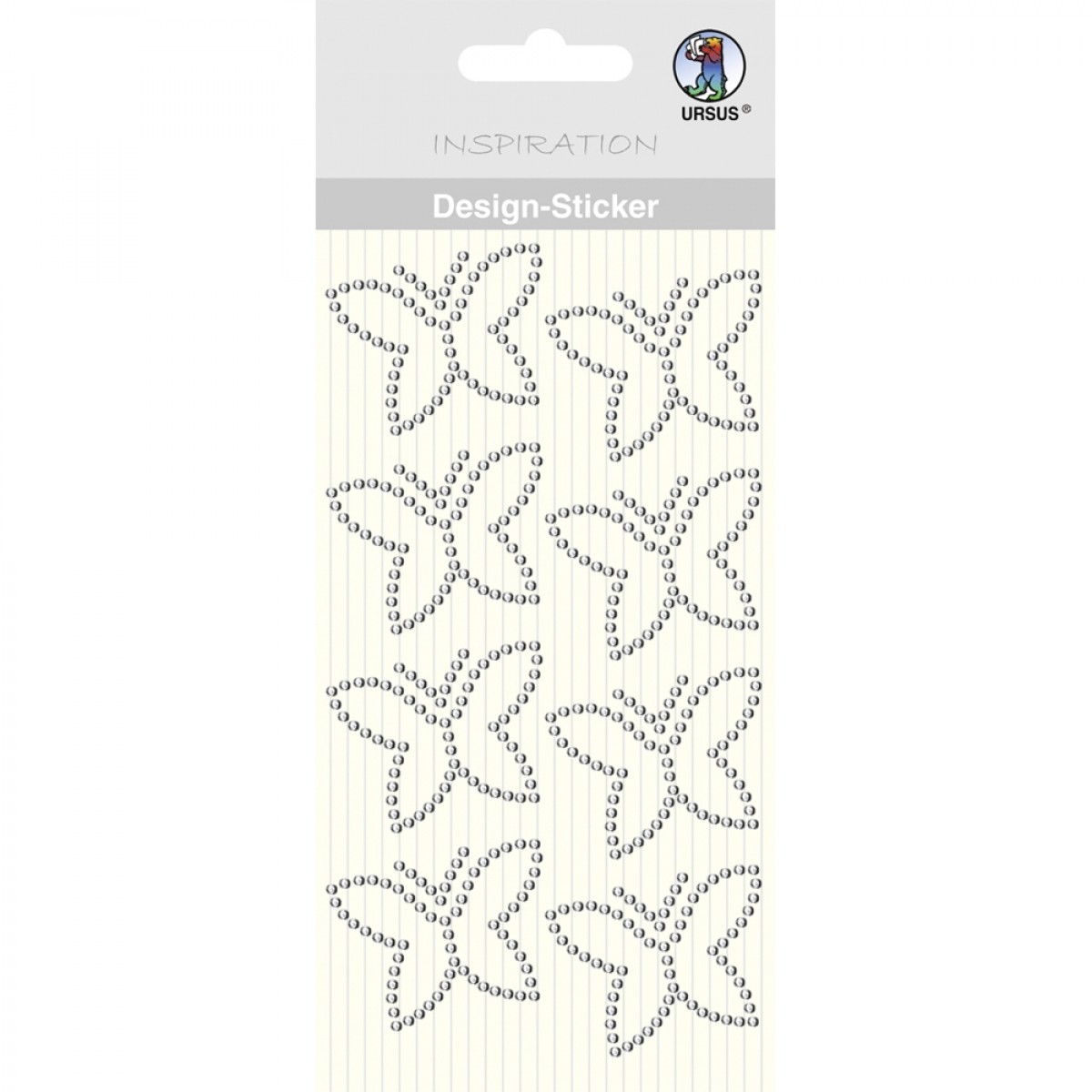 Design Sticker "Schmetterlinge" silber