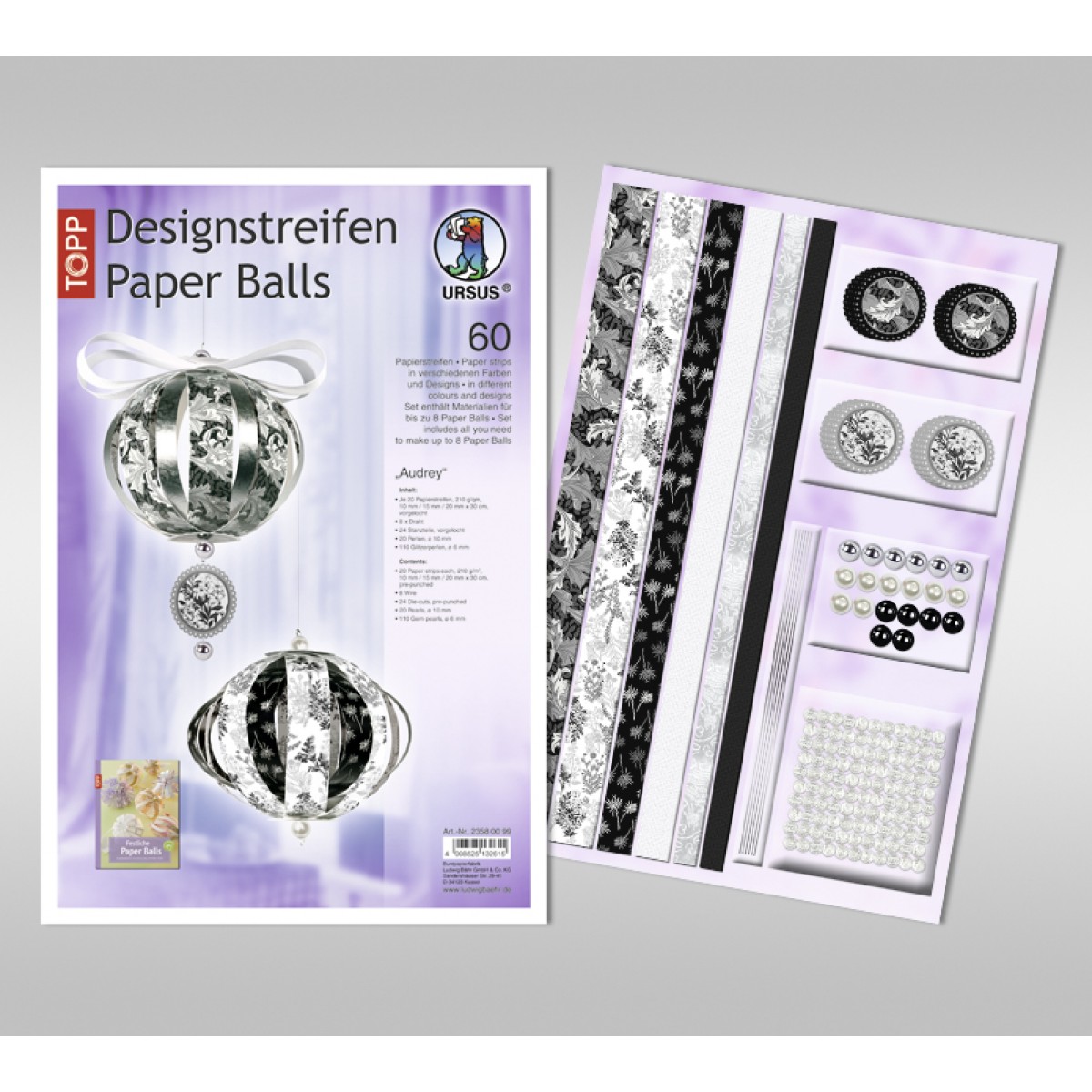 Designstreifen Paper Balls "Audrey"