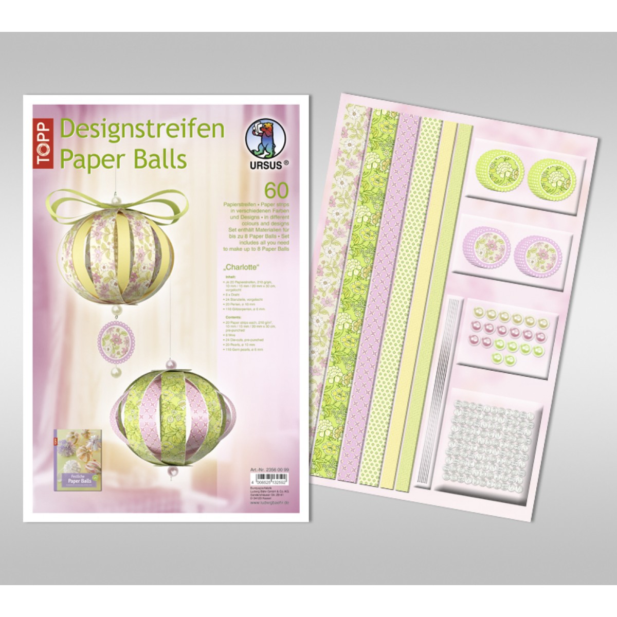 Designstreifen Paper Balls "Charlotte"