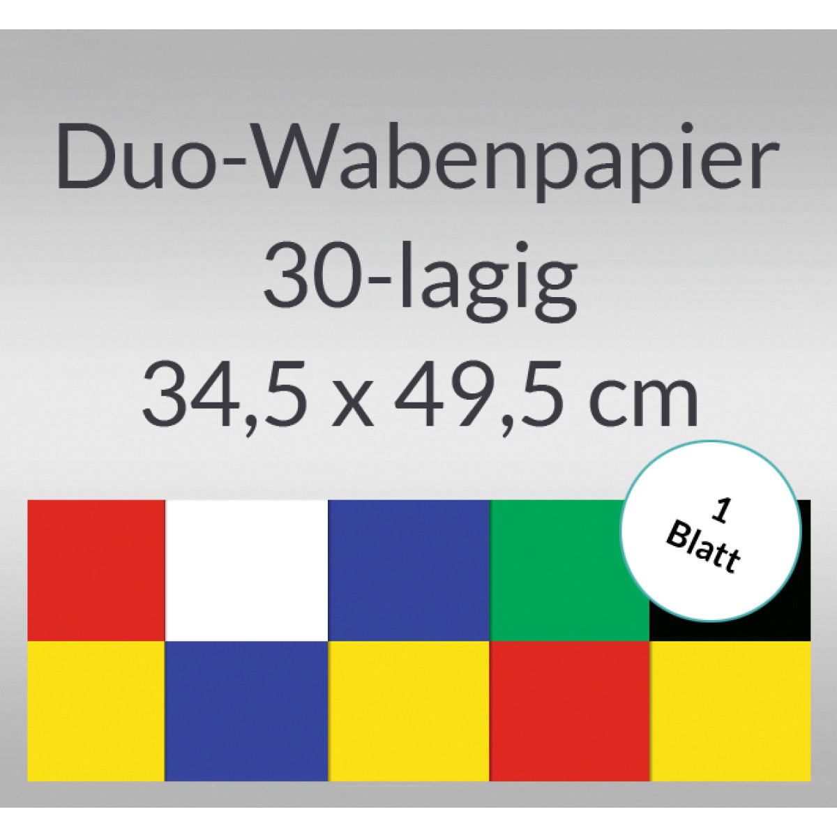 Duo-Wabenpapier 34,5 x 49,5 cm - 1 Blatt