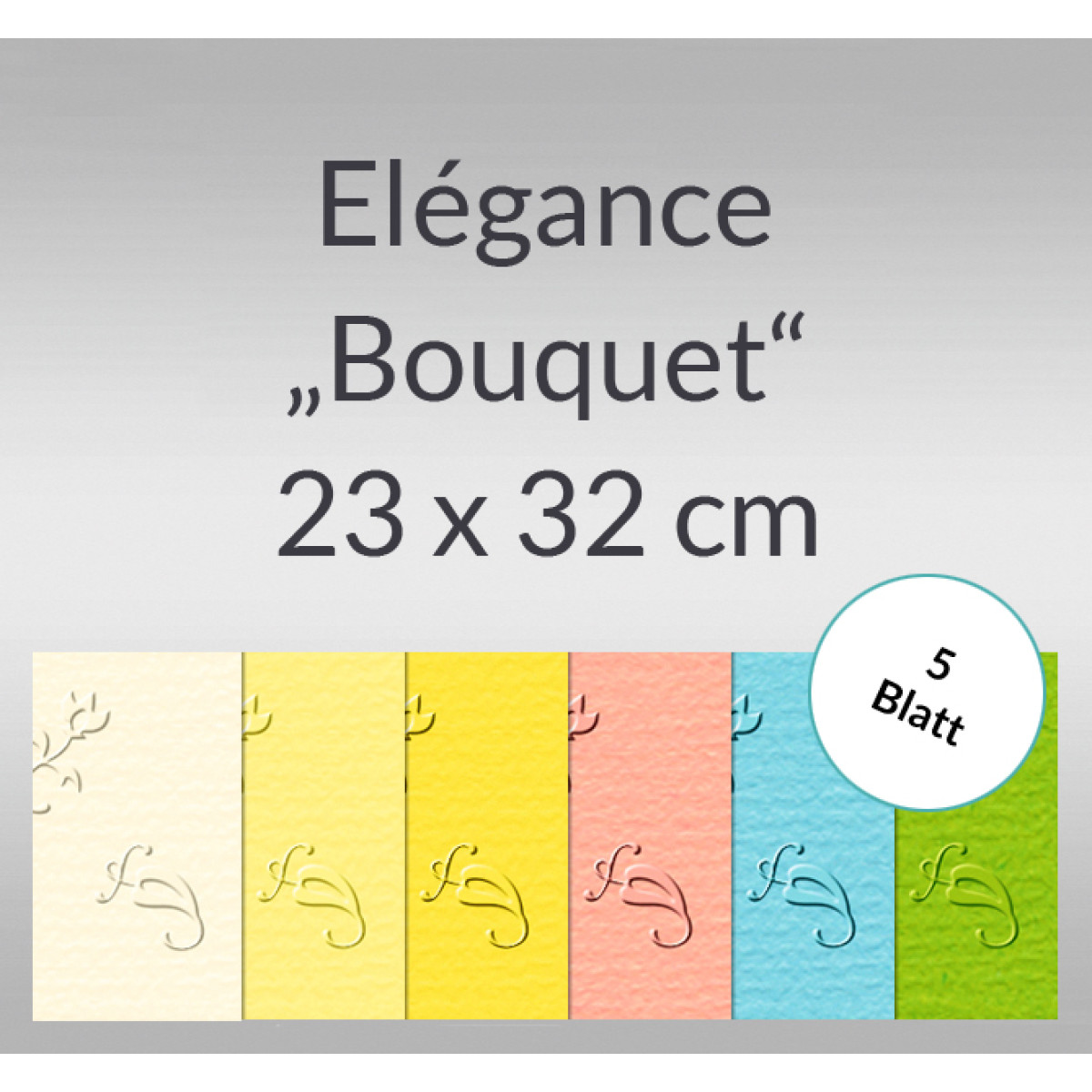 Elegance "Bouquet" 220 g/qm 23 x 32 cm - 5 Blatt