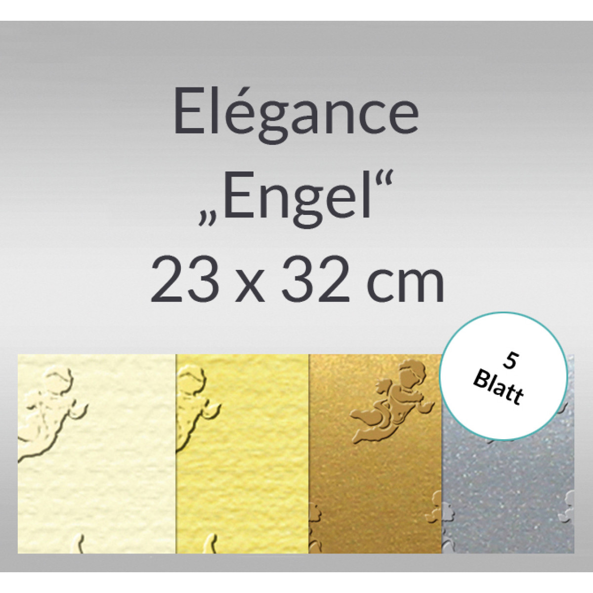 Elegance "Engel" 220 g/qm 23 x 32 cm - 5 Blatt