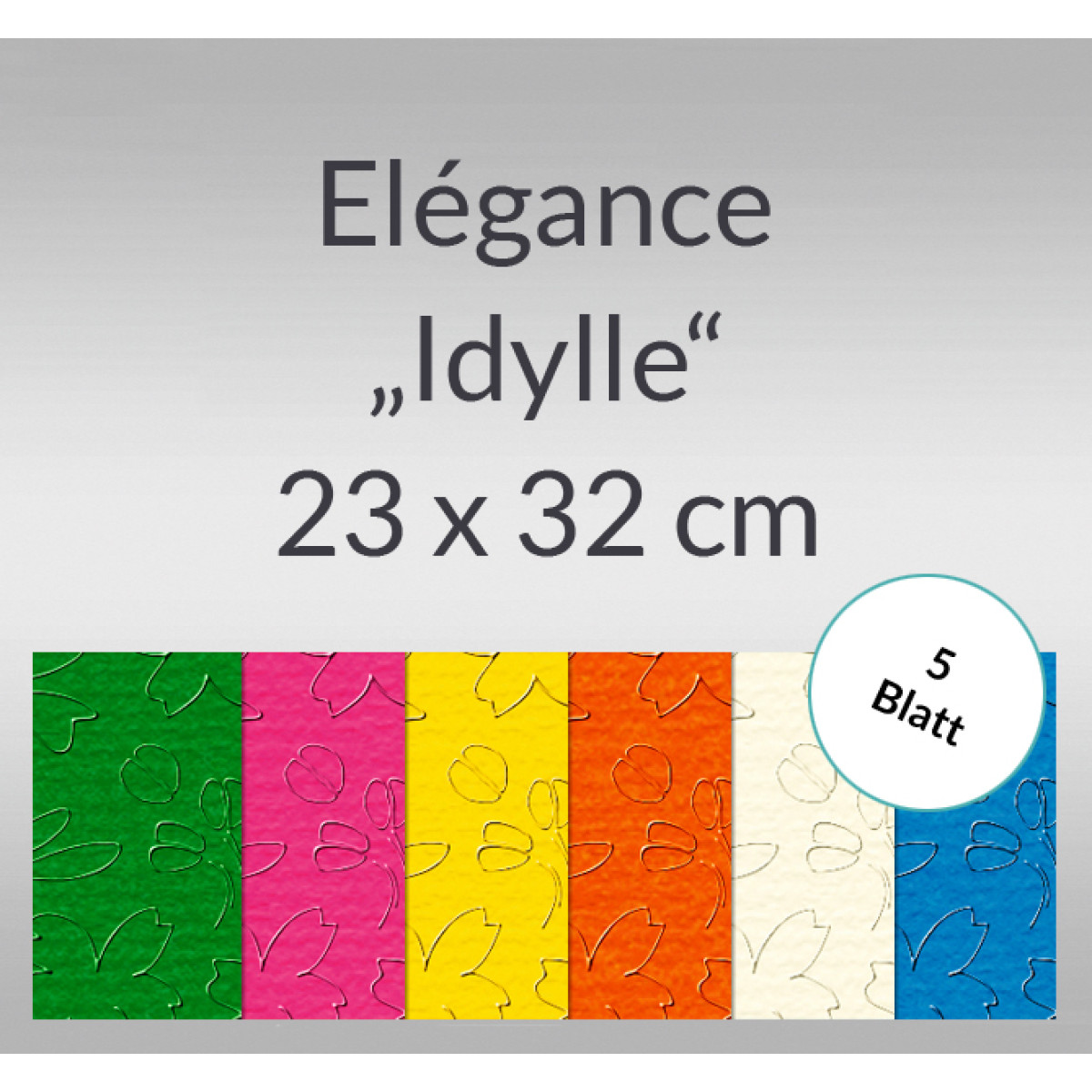Elegance "Idylle" 220 g/qm 23 x 32 cm - 5 Blatt