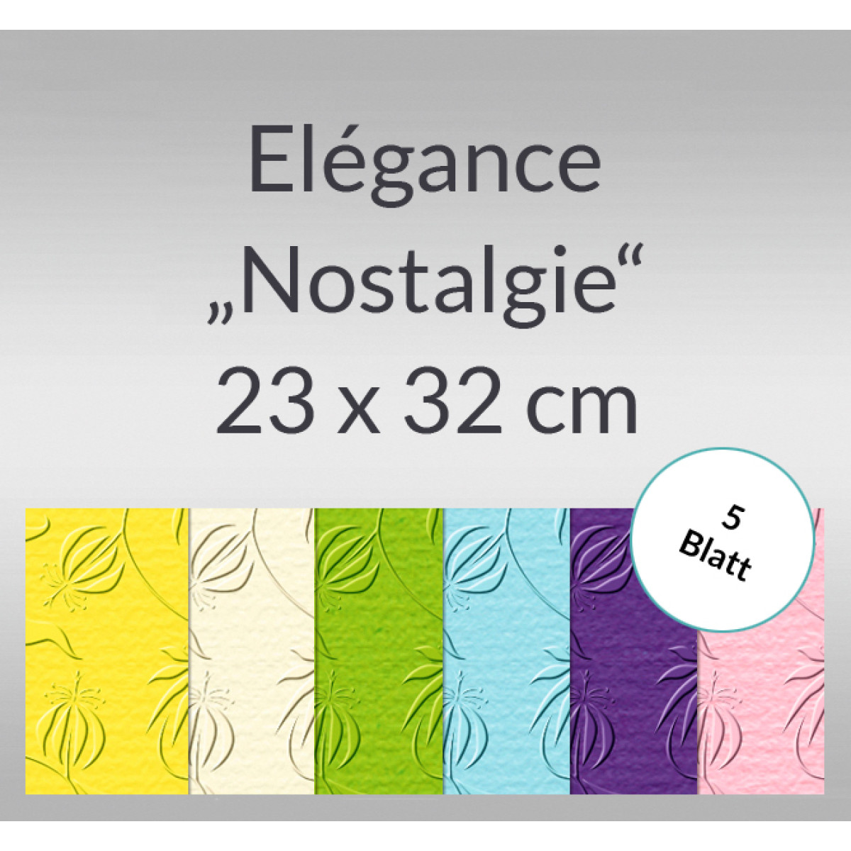 Elegance "Nostalgie" 220 g/qm 23 x 32 cm - 5 Blatt
