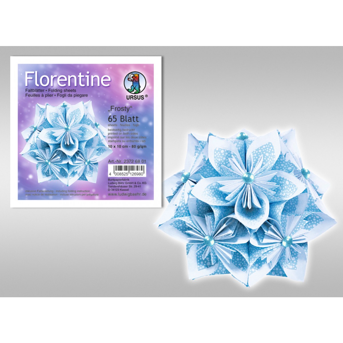 Faltblätter Florentine "Frosty" ø 10 cm