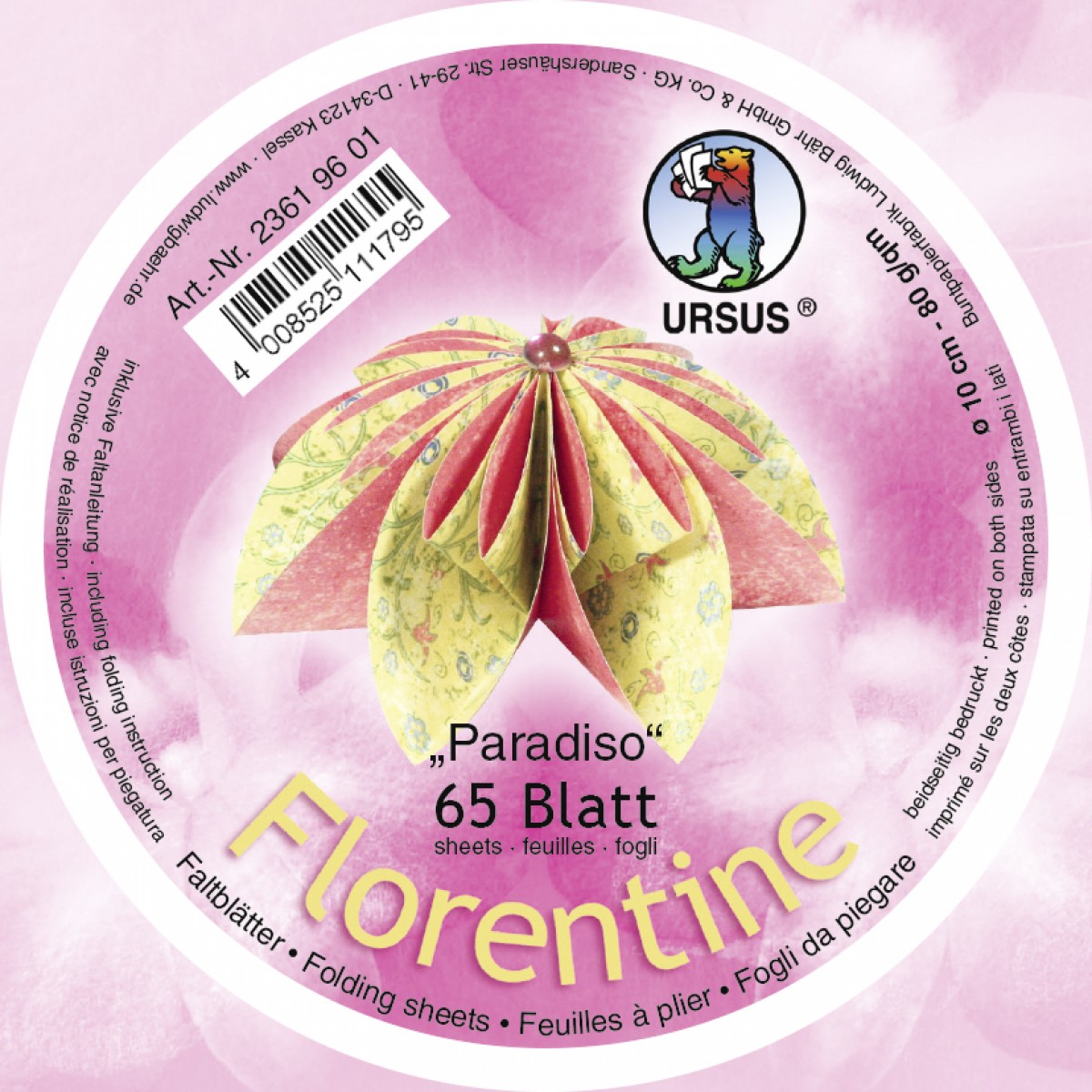 Faltblätter Florentine "Parasido"  ø 10 cm