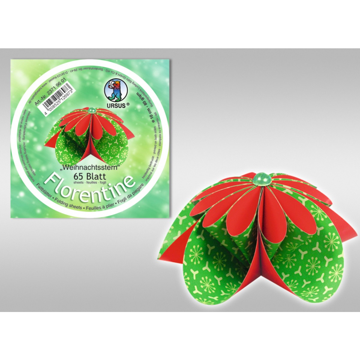 Faltblätter Florentine "Weihnachtsstern" ø 10 cm