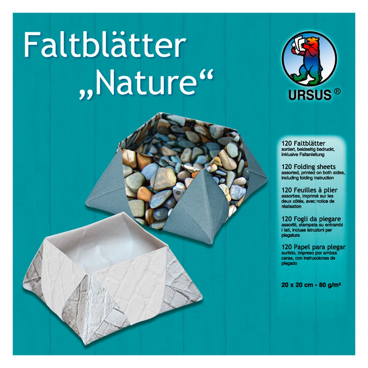 Faltblätter "Nature" 20 x 20 cm - 120 Blatt