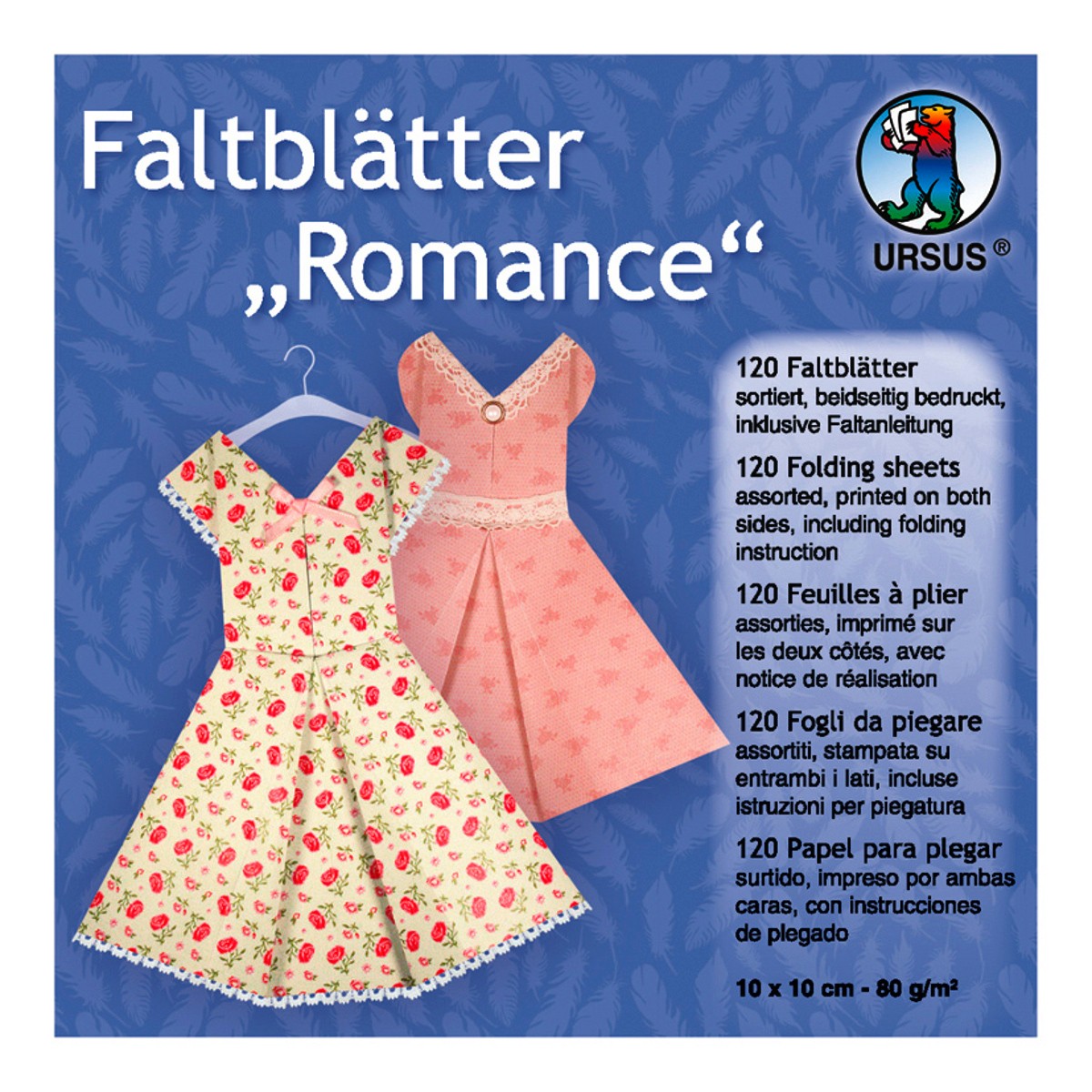 Faltblätter "Romance" 10 x 10 cm - 120 Blatt
