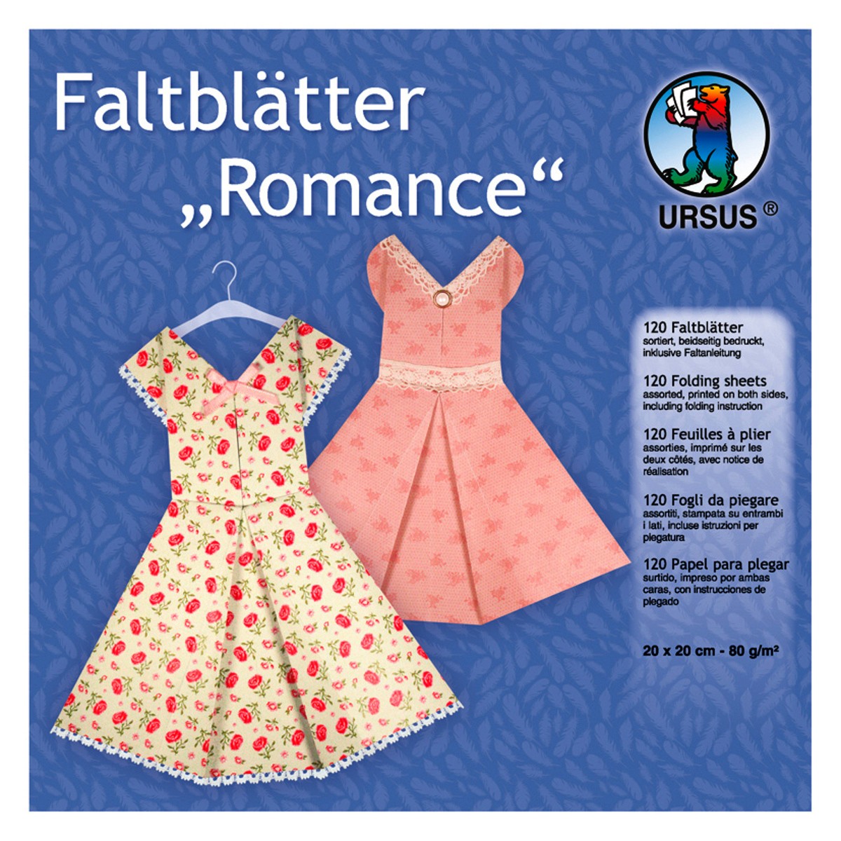 Faltblätter "Romance" 20 x 20 cm - 120 Blatt