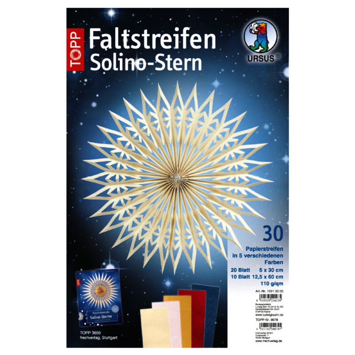Faltstreifen Solino-Stern "Solino Star" große Sterne