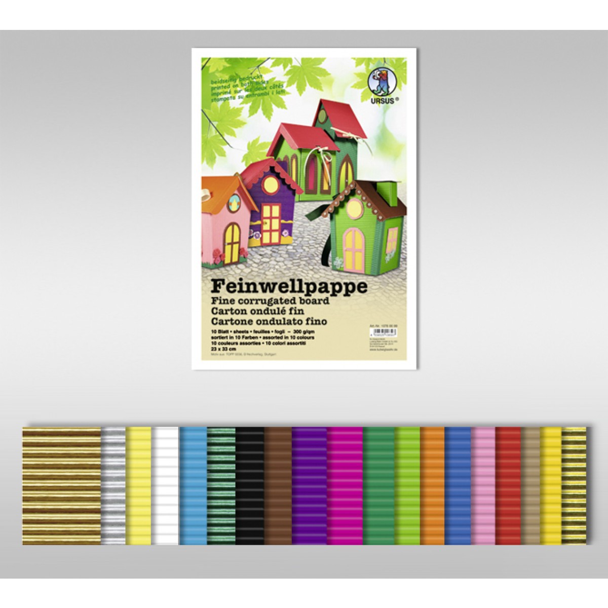 Feinwellpappe 300 g/qm 50 x 70 cm - 10 Bogen