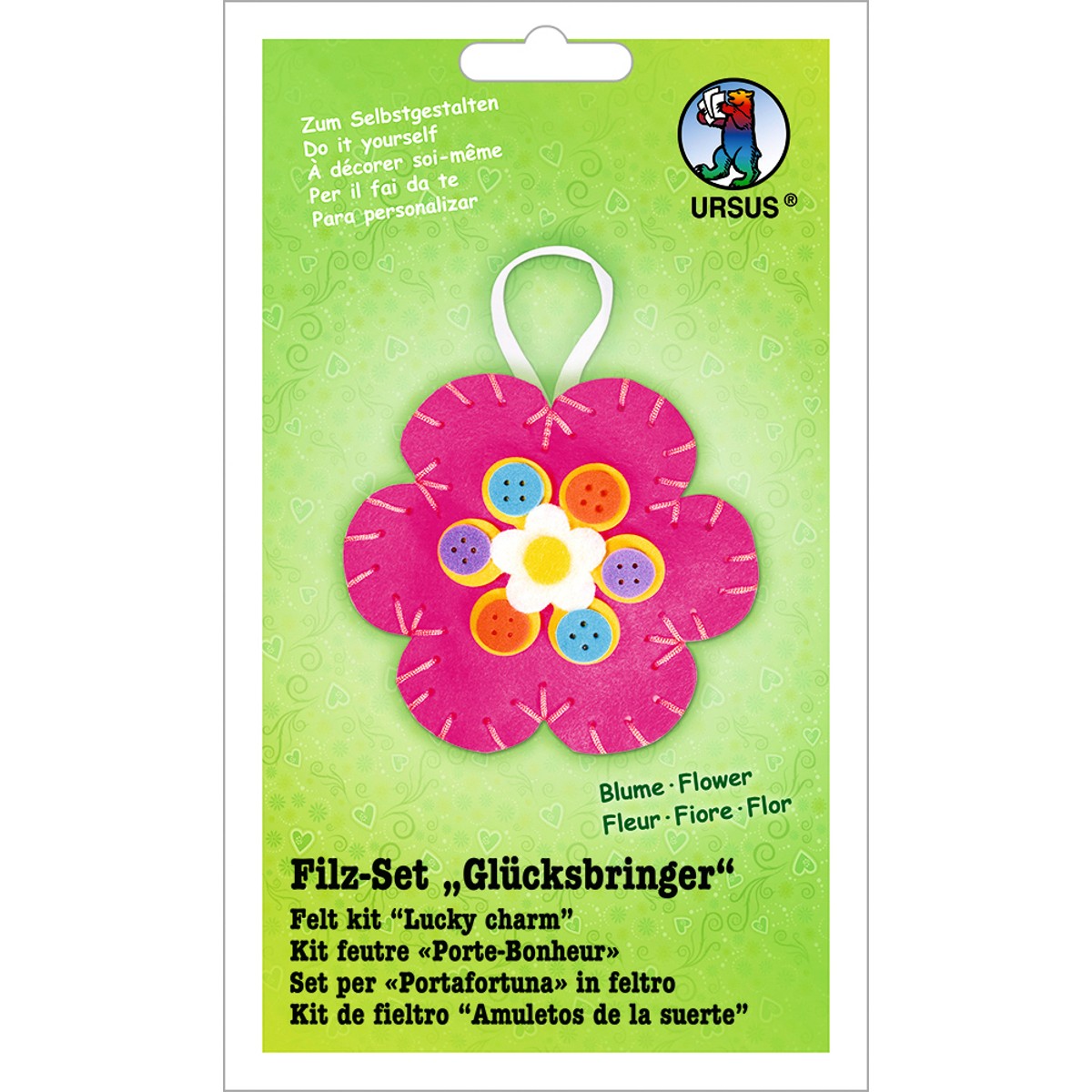 Filz-Set "Glücksbringer" Blume
