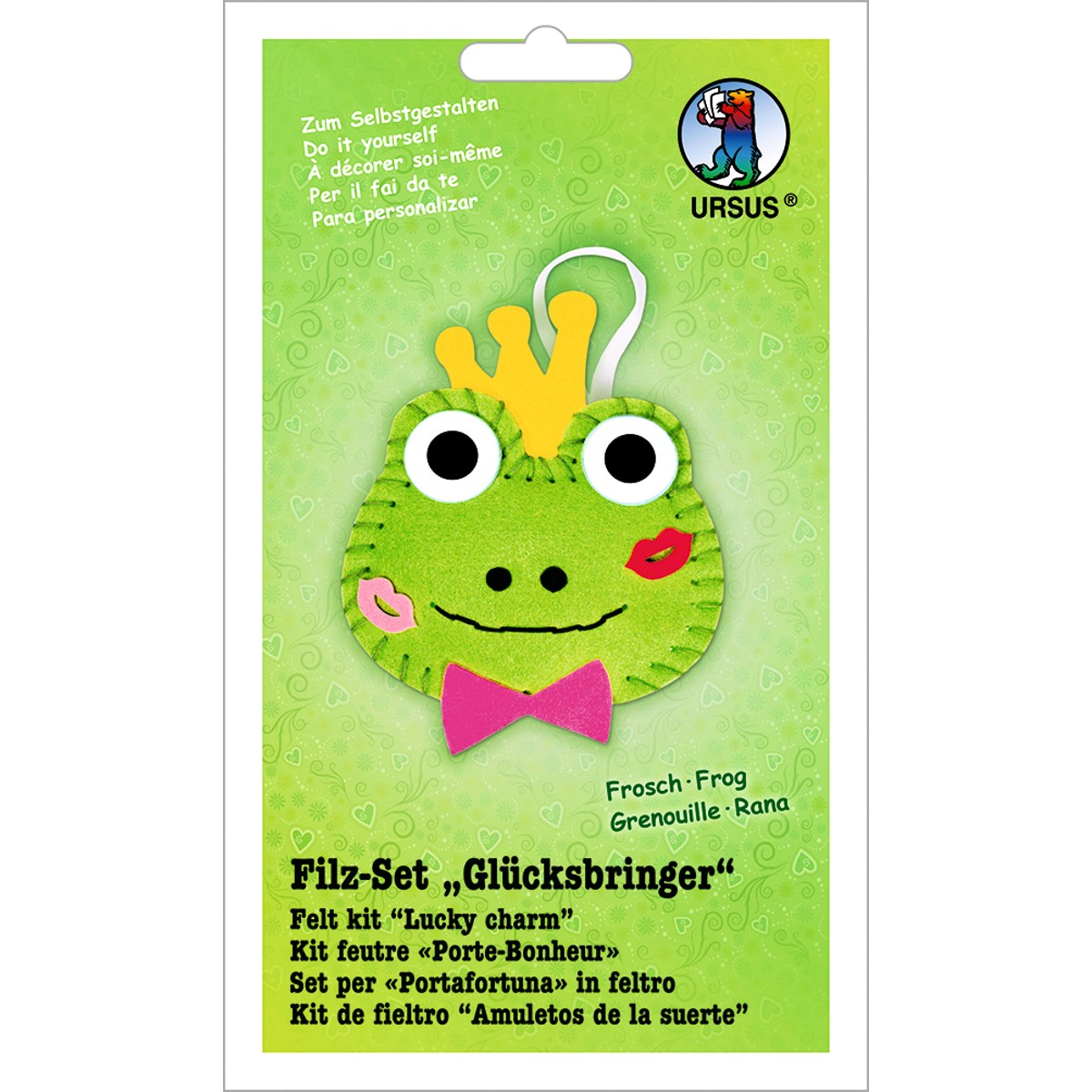 Filz-Set "Glücksbringer" Frosch