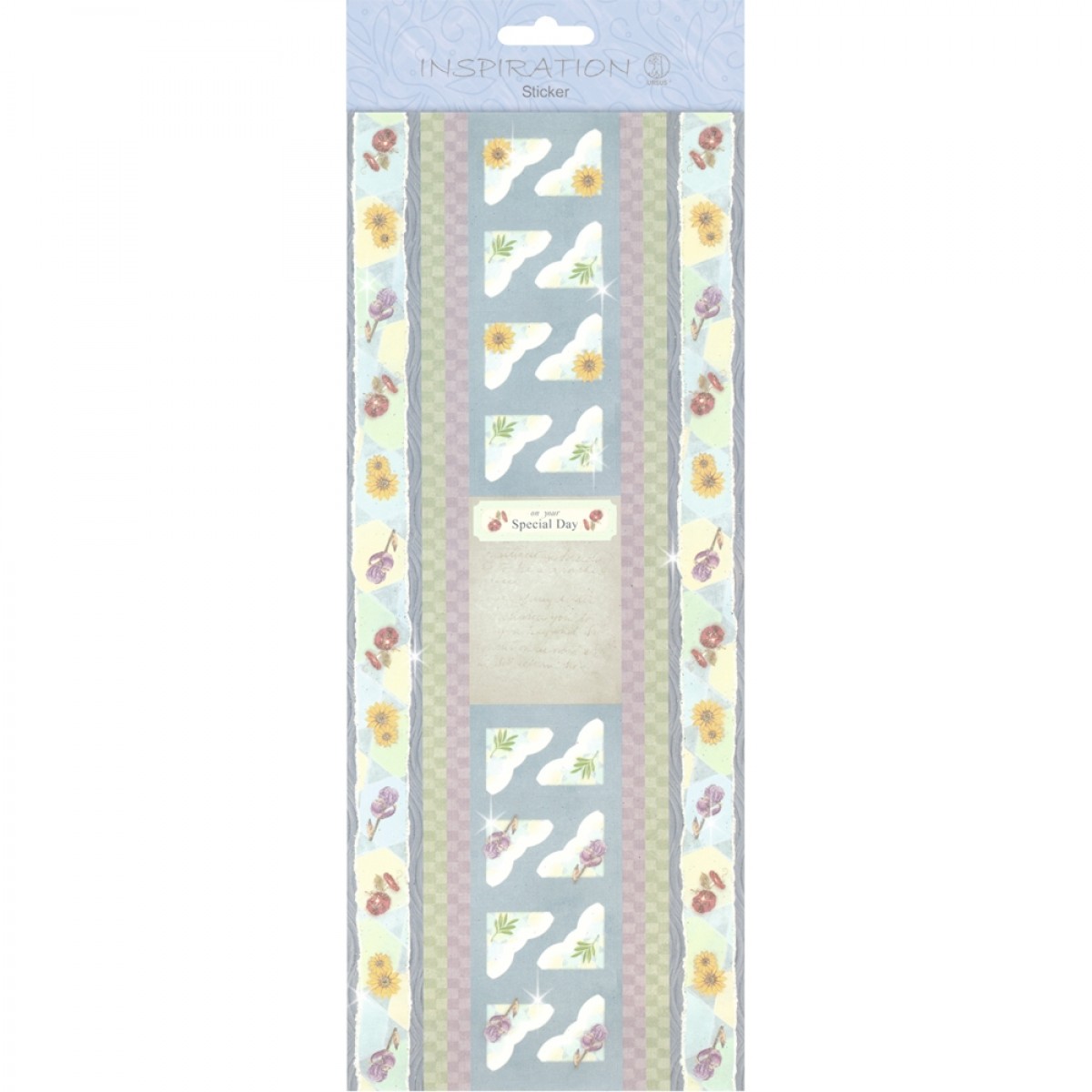 Flat Sticker "Borders" blau