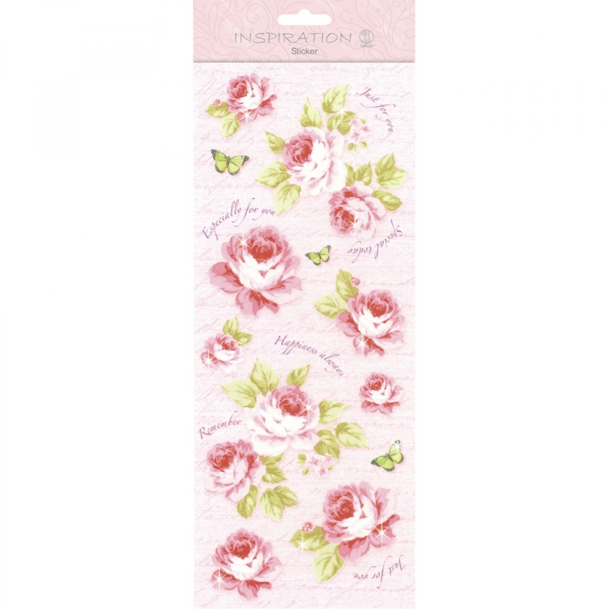 Flat Sticker "Flowers" rosa