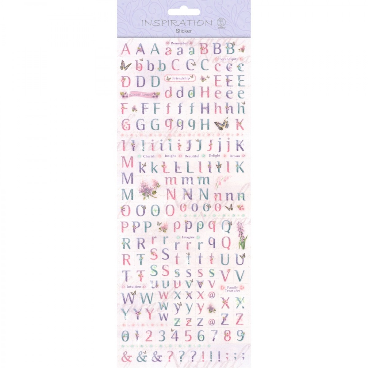 Flat Sticker "Letters" flieder