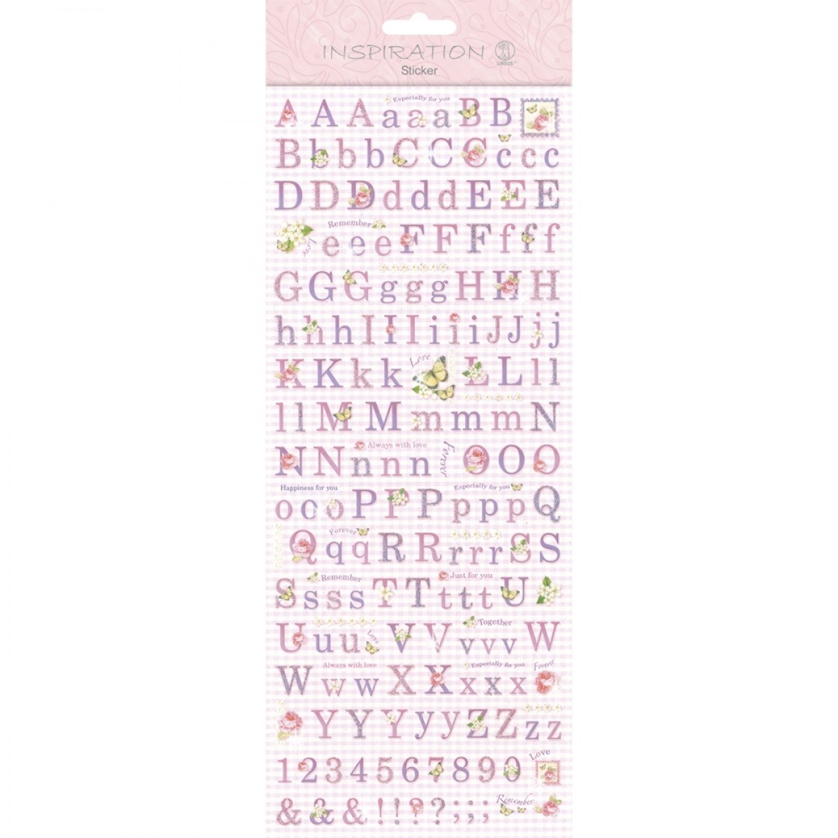Flat Sticker "Letters" rosa
