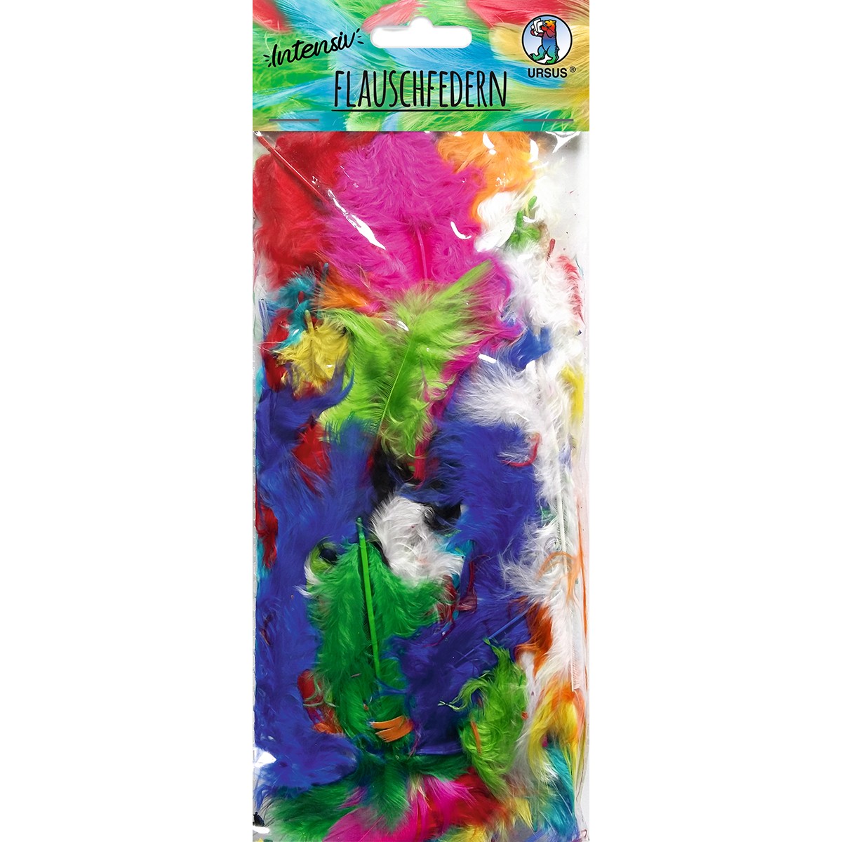 Flauschfedern, 10 Gr. Farben intensiv