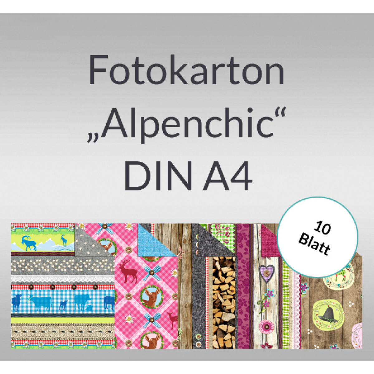 Fotokarton "Alpenchic" DIN A4 - 10 Blatt