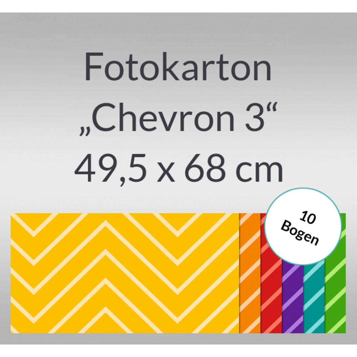 Fotokarton "Chevron 3" 49,5 x 68 cm - 10 Bogen