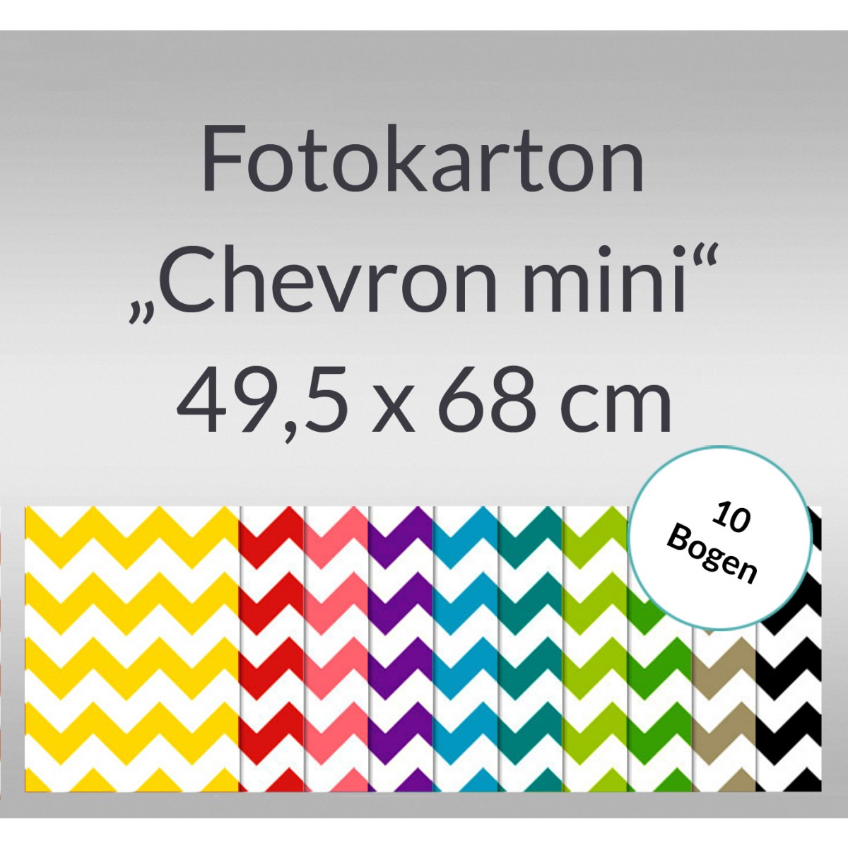 Fotokarton "Chevron mini" 49,5 x 68 cm - 10 Bogen