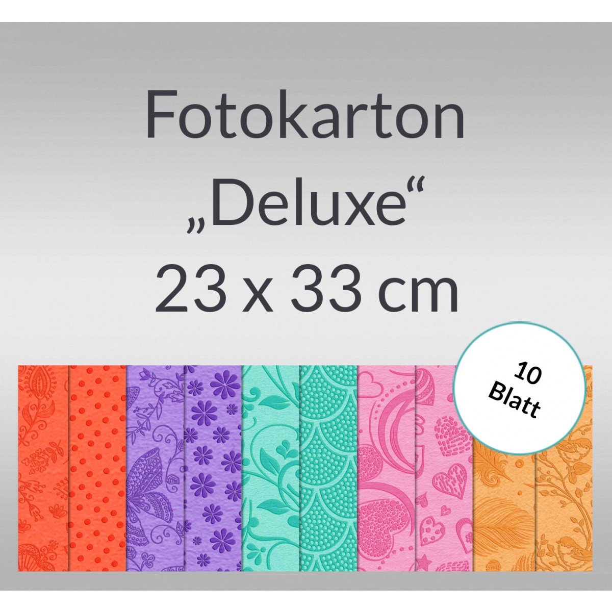 Fotokarton "Deluxe" 23 x 33 cm - 10 Blatt
