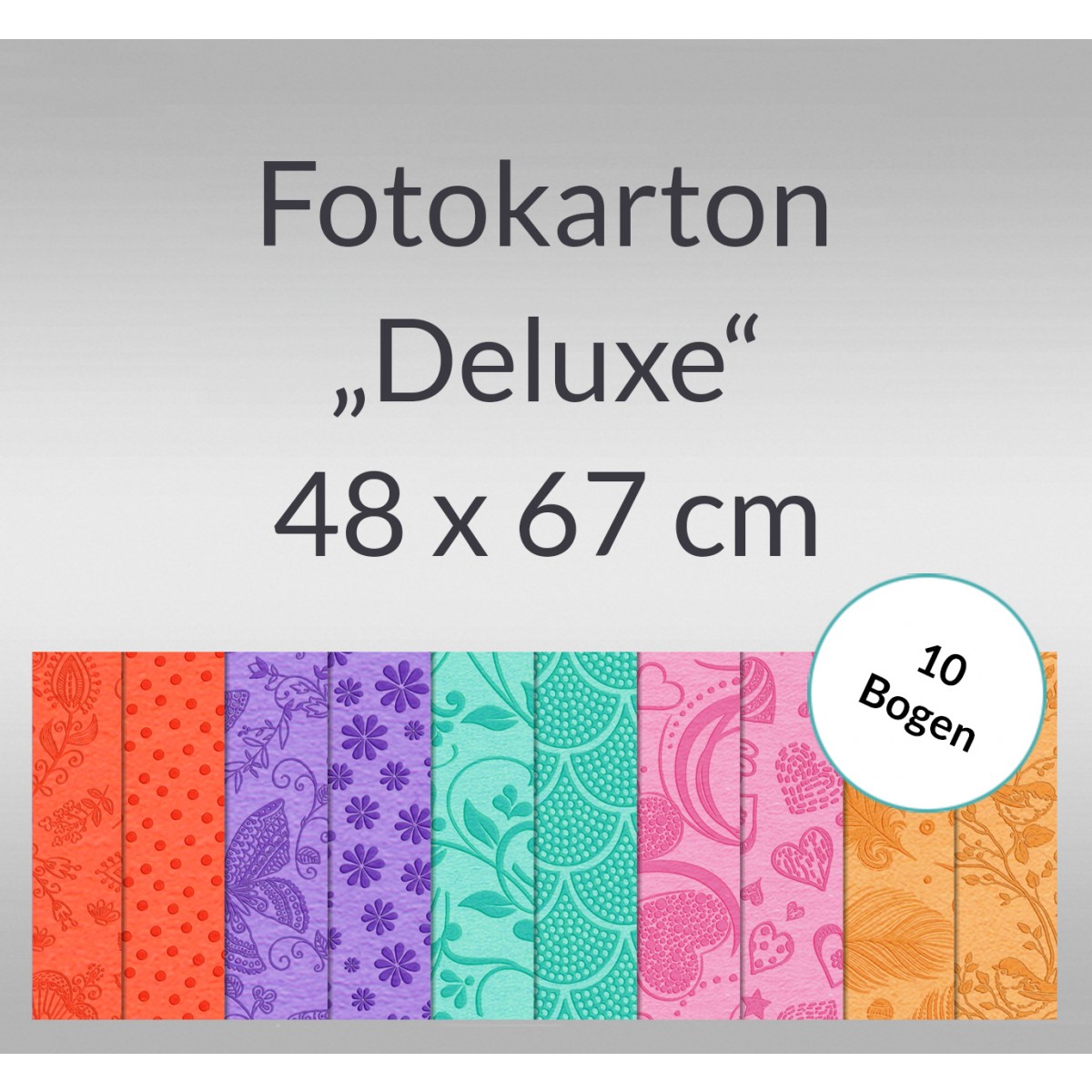 Fotokarton "Deluxe" 48 x 67 cm - 10 Bogen