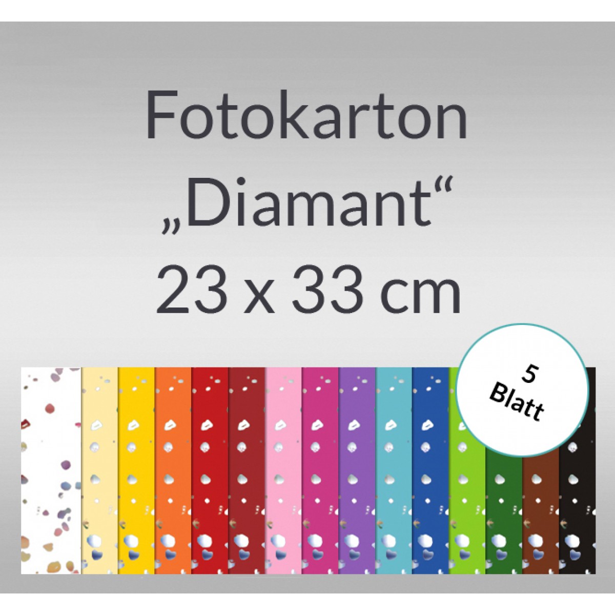 Fotokarton "Diamant" 22 x 33 cm - 5 Blatt