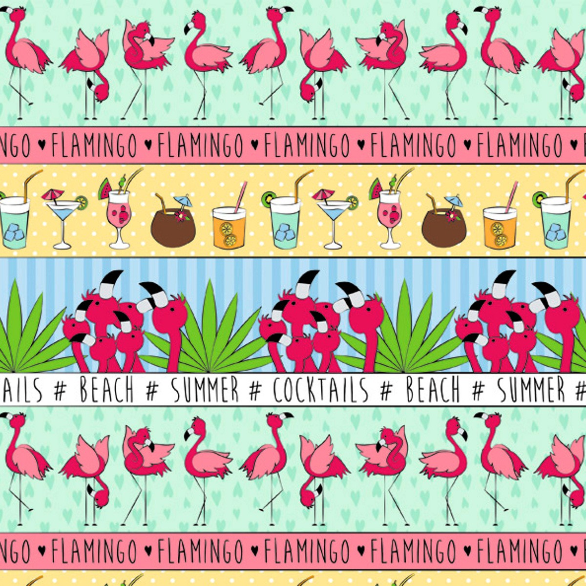 Fotokarton "Flamingo" 49,5 x 68 cm Motiv 01 - 10 Bogen