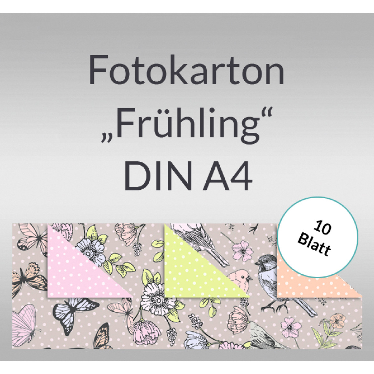 Fotokarton "Frühling" DIN A4 - 10 Blatt