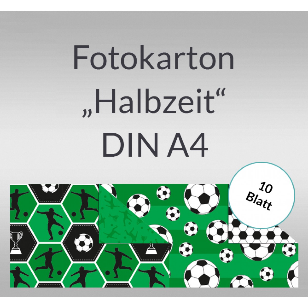 Fotokarton "Halbzeit" DIN A4 - 10 Blatt